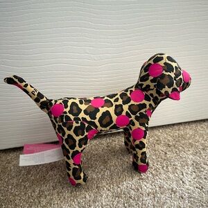 Victorias Secret Pink Dog in leopard print with pink polka dots